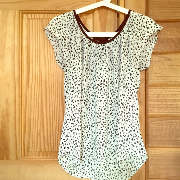 LC Lauren Conrad White/Black Blouse - Picture 3 of 5